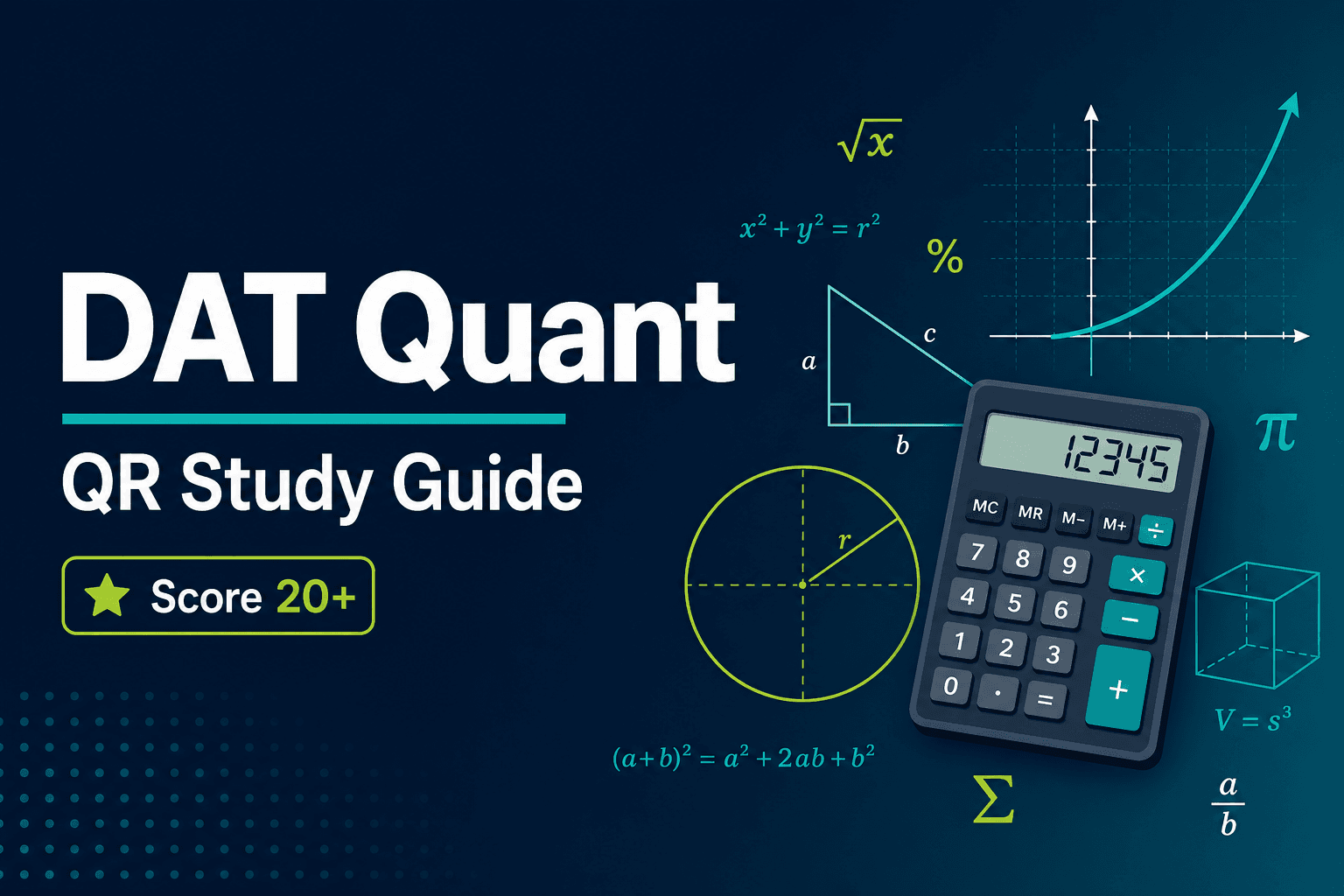 DAT Quantitative Reasoning: Complete Study Guide to Score 20+ (2025–2026)